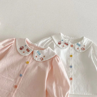 Embroidered Long Sleeve Blouse