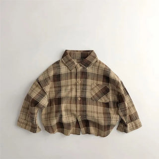 Boys Fall Plaid Shirt - RYAN AND REMI