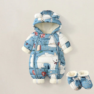 Cartoon Waterproof Hooded Romper With Boots - RYAN AND REMI