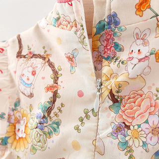Mandarin Floral Dress - RYAN AND REMI