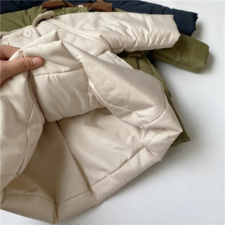 Corduroy Collar Parka Jacket - RYAN AND REMI