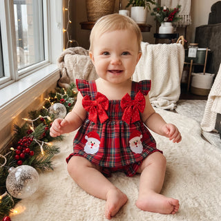Christmas Plaid Shorts Set