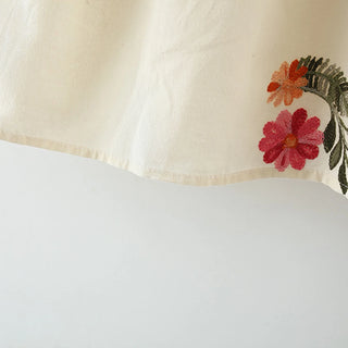 Embroidered Floral Cotton Dress - RYAN AND REMI
