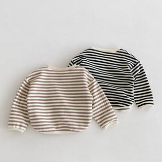 Striped Curved Edge Sweater - RYAN AND REMI