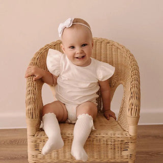 Baby Knee High Bow Detail Cotton Socks - RYAN AND REMI