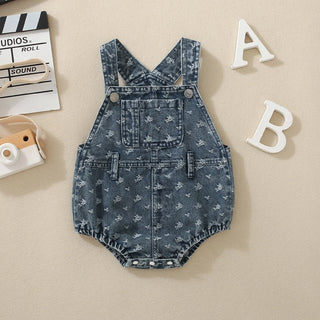 Denim Pocketed Romper - RYAN AND REMI