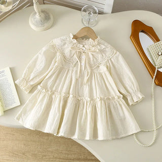 Lace Lapel Euro Style Dress - RYAN AND REMI