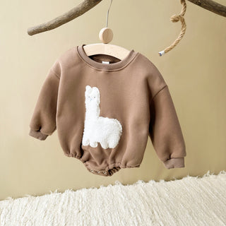 Fuzzy Llama Bodysuit - RYAN AND REMI
