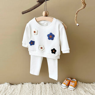 Long Sleeve Embroidered Flower Sweater - RYAN AND REMI