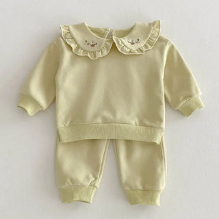 Embroidered Collar Jogger Det