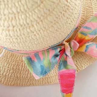Floral Layered Cotton Tulip Dress w Hat