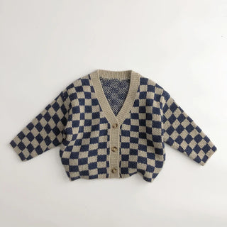 Checkered Knitted Shorts Set - RYAN AND REMI