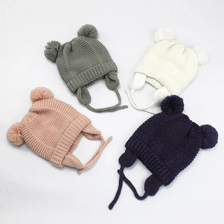 Knitted Pom Pom Winter Hat - RYAN AND REMI
