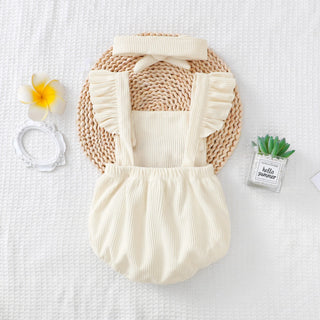 Corduroy Rainbow Romper w Headband