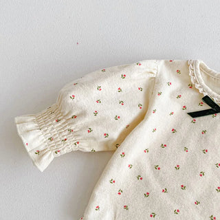 Long Sleeves Flower Ribbon Outfit - RYAN AND REMI
