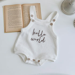 2025 Spring Newborn Baby Clothing Cotton English Embroidered Baby Jumpsuit - RYAN AND REMI
