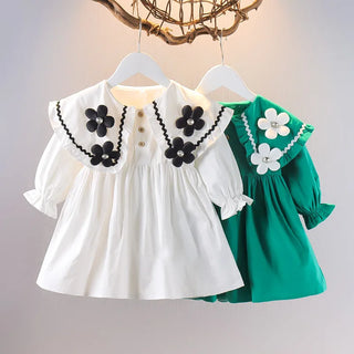 Flower Neck Princess Dress - RYAN AND REMI