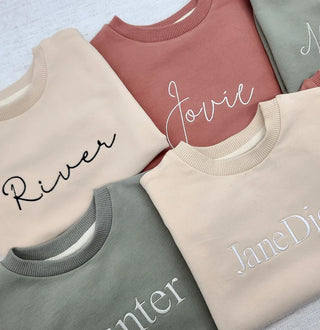 PERSONALIZED Embroidered Sweatshirt Romper - RYAN AND REMI
