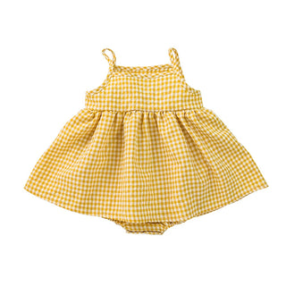 Plaid Picnic Romper Dress - RYAN AND REMI
