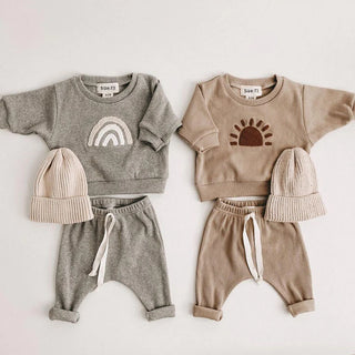 Fuzzy Rainbow Sun Jogger Set - RYAN AND REMI