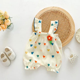 Heart Sketch Print Romper - RYAN AND REMI