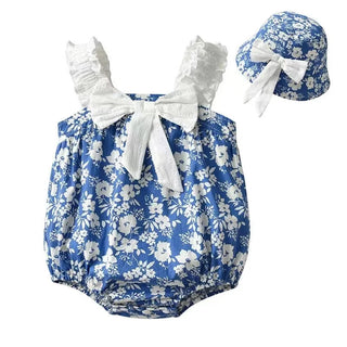 Lace Ribbon Romper Set