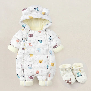 Cartoon Waterproof Hooded Romper With Boots - RYAN AND REMI