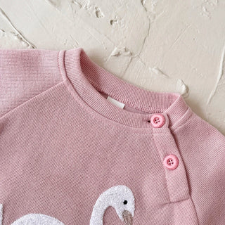 Swan Embroidered Sweater Set - RYAN AND REMI