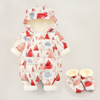 Cartoon Waterproof Hooded Romper With Boots - RYAN AND REMI