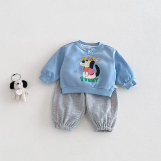 Cartoon Printed Jogger Set