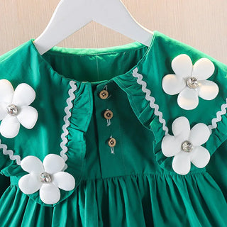 Flower Neck Princess Dress - RYAN AND REMI