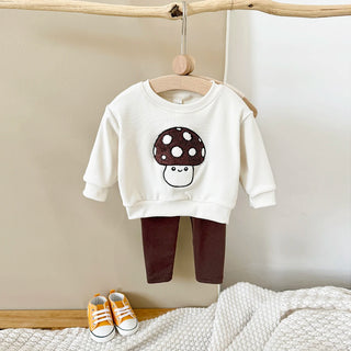 Mushroom Embroidery Pants Set - RYAN AND REMI