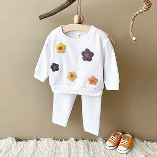 Long Sleeve Embroidered Flower Sweater - RYAN AND REMI