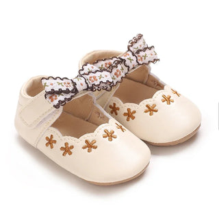 Baby girl princess shoes cute and breathable bow for young children anti slip flower casual sports shoes baby soft soled shoes - RYAN AND REMI