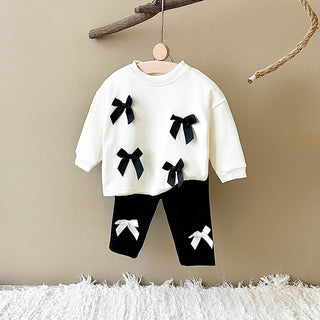 3D Ribbon Sweat and Pants Set - RYAN AND REMI