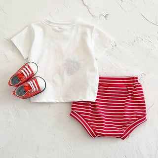 Striped Shorts Fruit Set