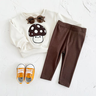 Mushroom Embroidery Pants Set - RYAN AND REMI