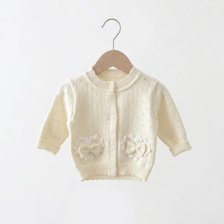 Knitted Bow Butter Cardigan - RYAN AND REMI