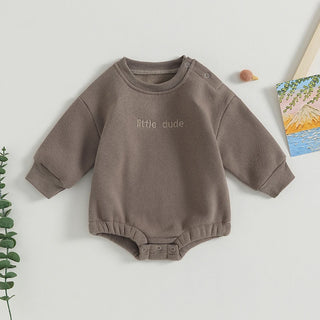 Little Dude Embroidered Bodysuit - RYAN AND REMI