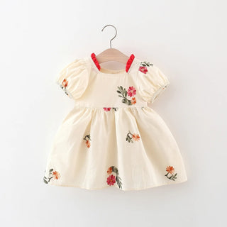 Embroidered Floral Cotton Dress - RYAN AND REMI