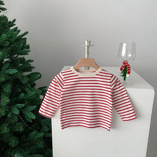 Long Sleeve Striped Top Tees - RYAN AND REMI