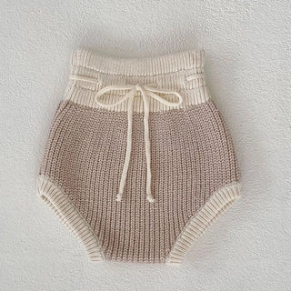 Sand Knitted Pullover Shorts Set