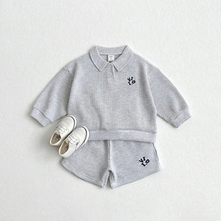 Vidi Waffle Shorts Set - RYAN AND REMI