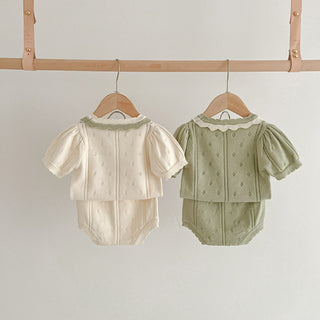 Ruffles Lace Collar Pullover & Bloomer Set - RYAN AND REMI