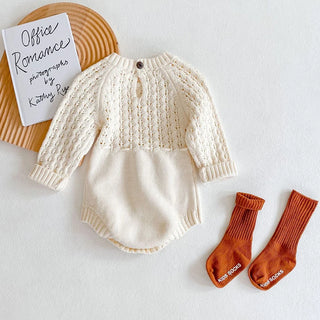 Pattern Long Sleeve Romper - RYAN AND REMI