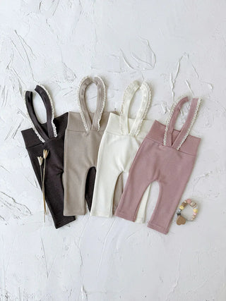 Lace Frill Suspender Leggings - RYAN AND REMI