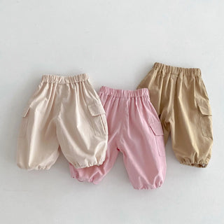 Solid Cargo Casual Trousers - RYAN AND REMI