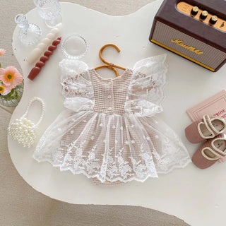 Lace Waffle Bodysuit Dress