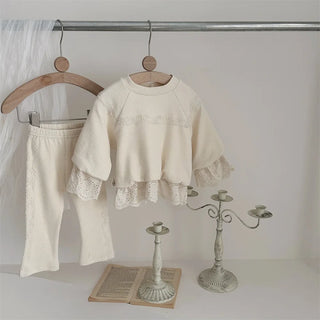 Lace Sweatshirt Pants Set - RYAN AND REMI