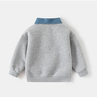 Denim Collar Honey Sweater